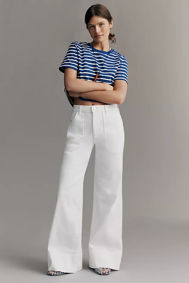 Rylan Relaxed High-Rise Flare Jeans | Anthropologie (US)