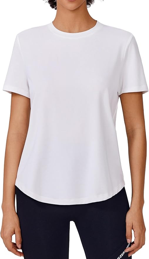 PINSPARK Soft Workout Tops for Women Short Sleeve UV Protection Shirt Quick Dry Athletic Swim Exe... | Amazon (US)