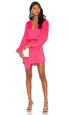 retrofete x REVOLVE Gabrielle Robe Dress in Pink Ultra from Revolve.com | Revolve Clothing (Global)