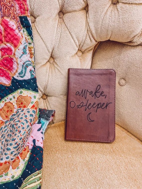 Awake O Sleeper Engraved Bible | ESV compact bible | true brown | Etsy (US)