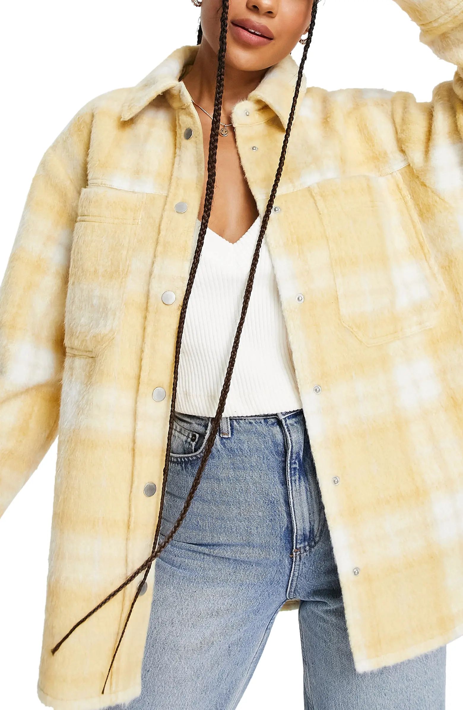 Topshop Plaid Shacket | Nordstromrack | Nordstrom Rack