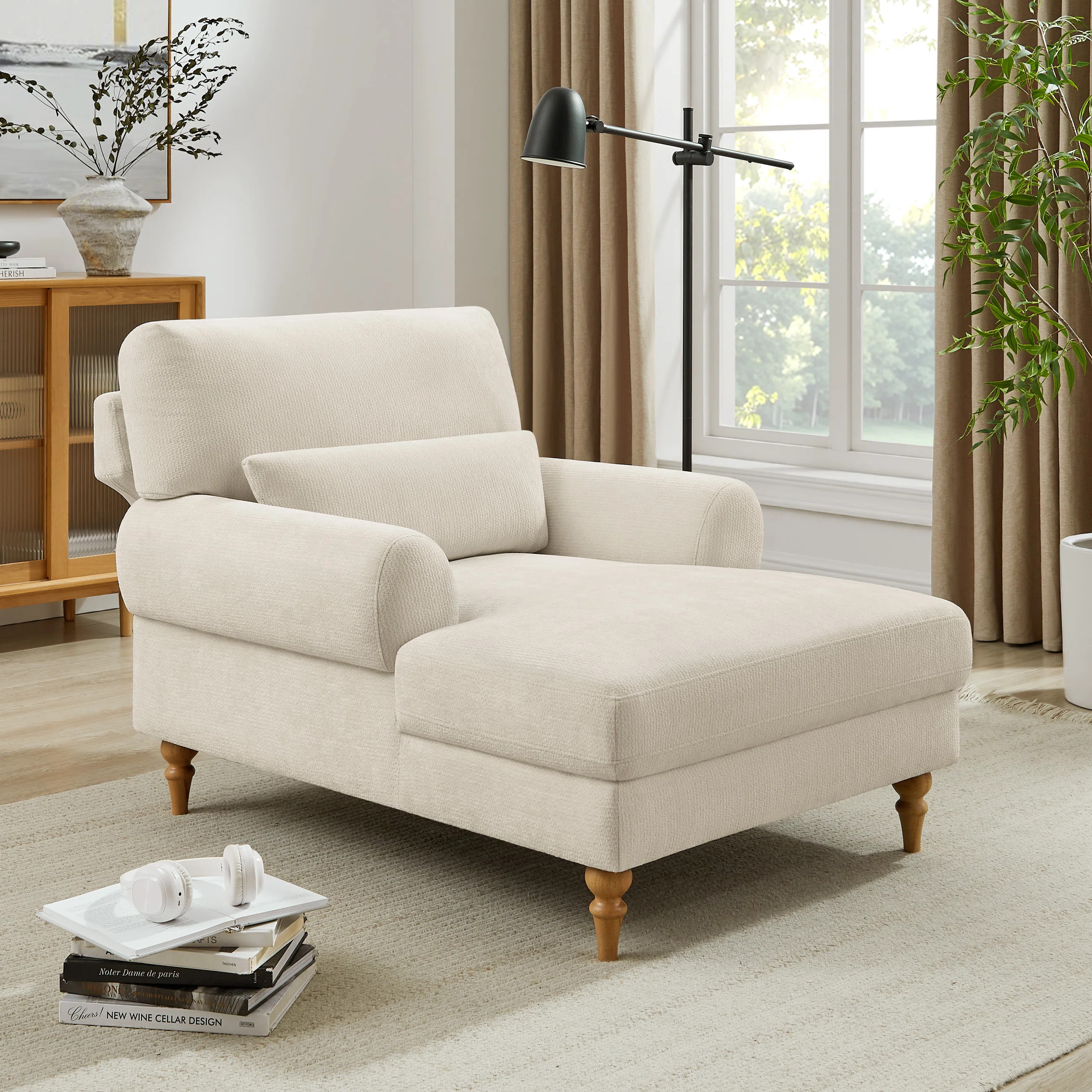 Jazier Upholstered Chaise Lounge with Adjustable Backrest | Wayfair North America
