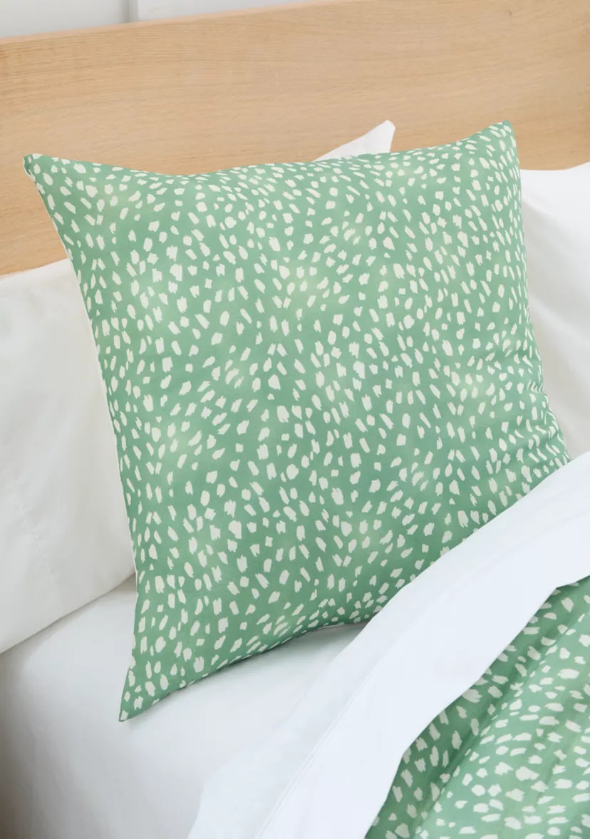 Dot Printed Filled Euro Pillow | Belk