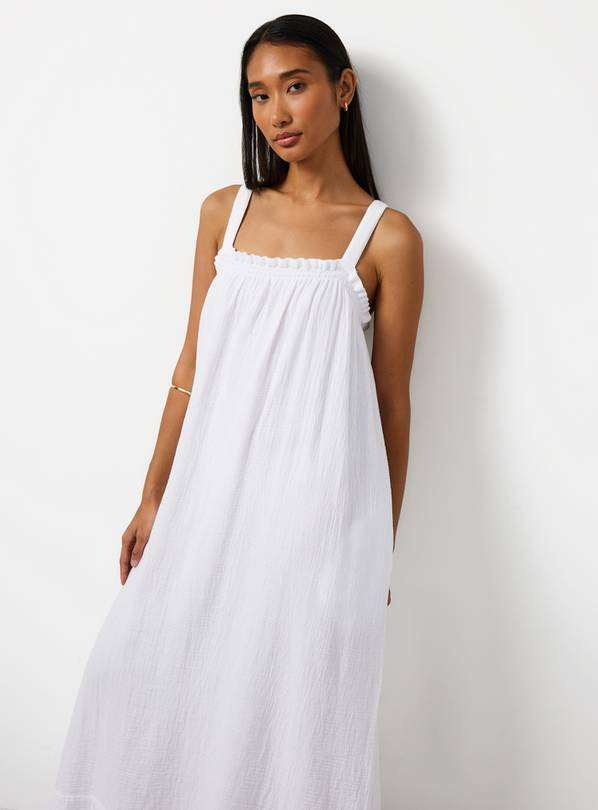 Buy White Square Neck Sleeveless Cami Dress 12 | Midaxi | Tu | Tu Clothing