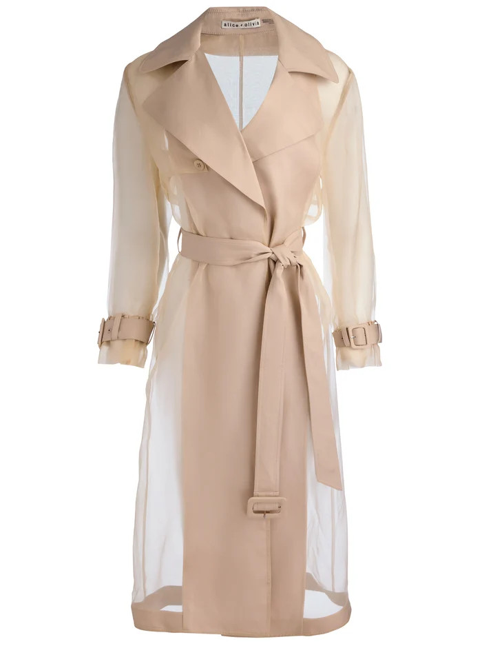 SILVIA SHEER MAXI TRENCH | Alice + Olivia