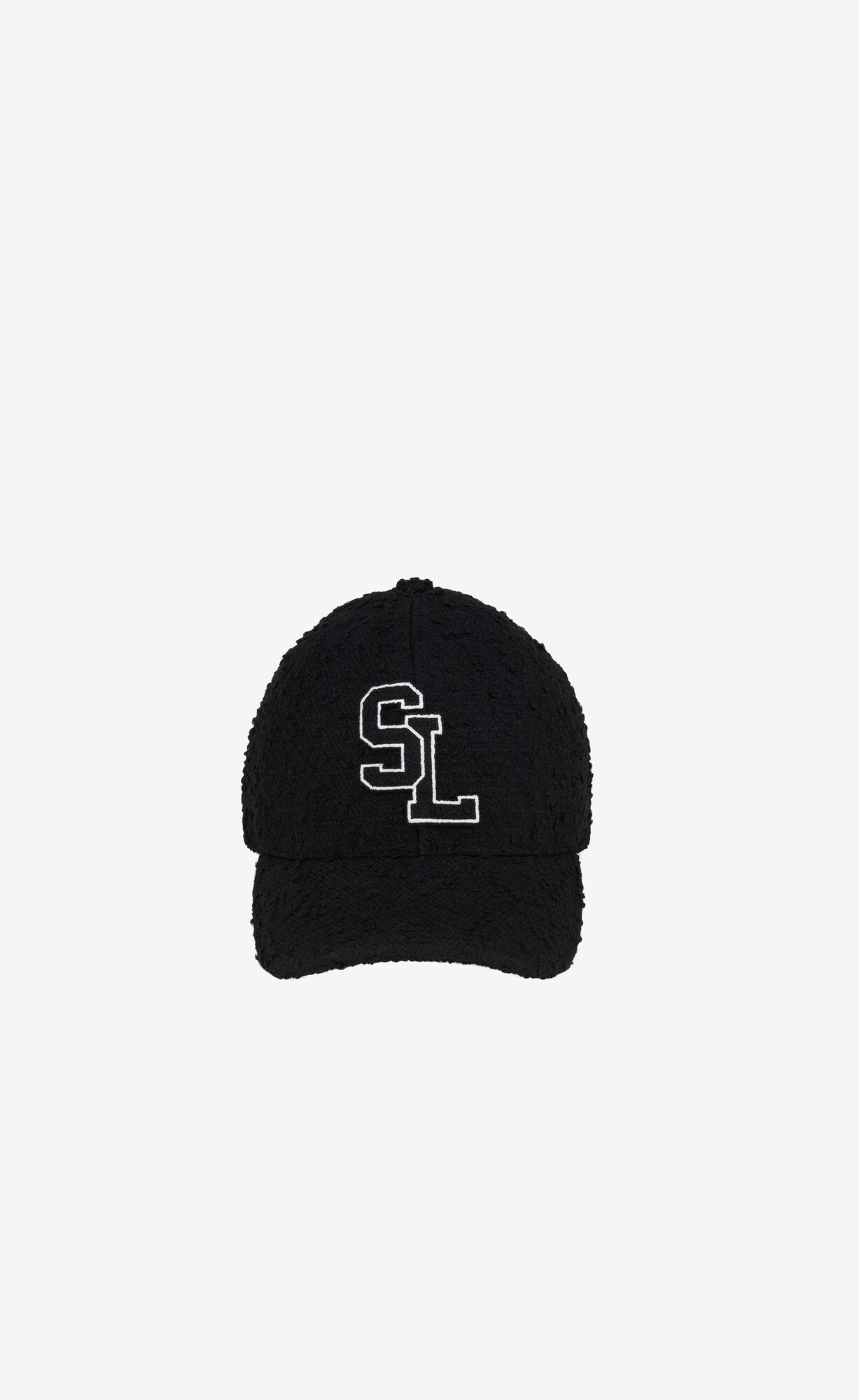 sl baseball cap in bouclé tweed wool | Saint Laurent Inc. (Global)