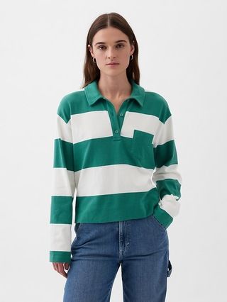 Cropped Rugby Polo Shirt | Gap (US)