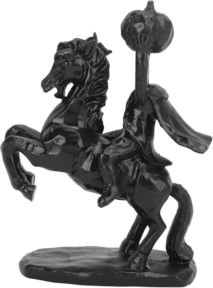 Fdit 22cm Height Headless Horseman Statue with Pumpkin Horror Headless Horseman Halloween Decor S... | Amazon (US)