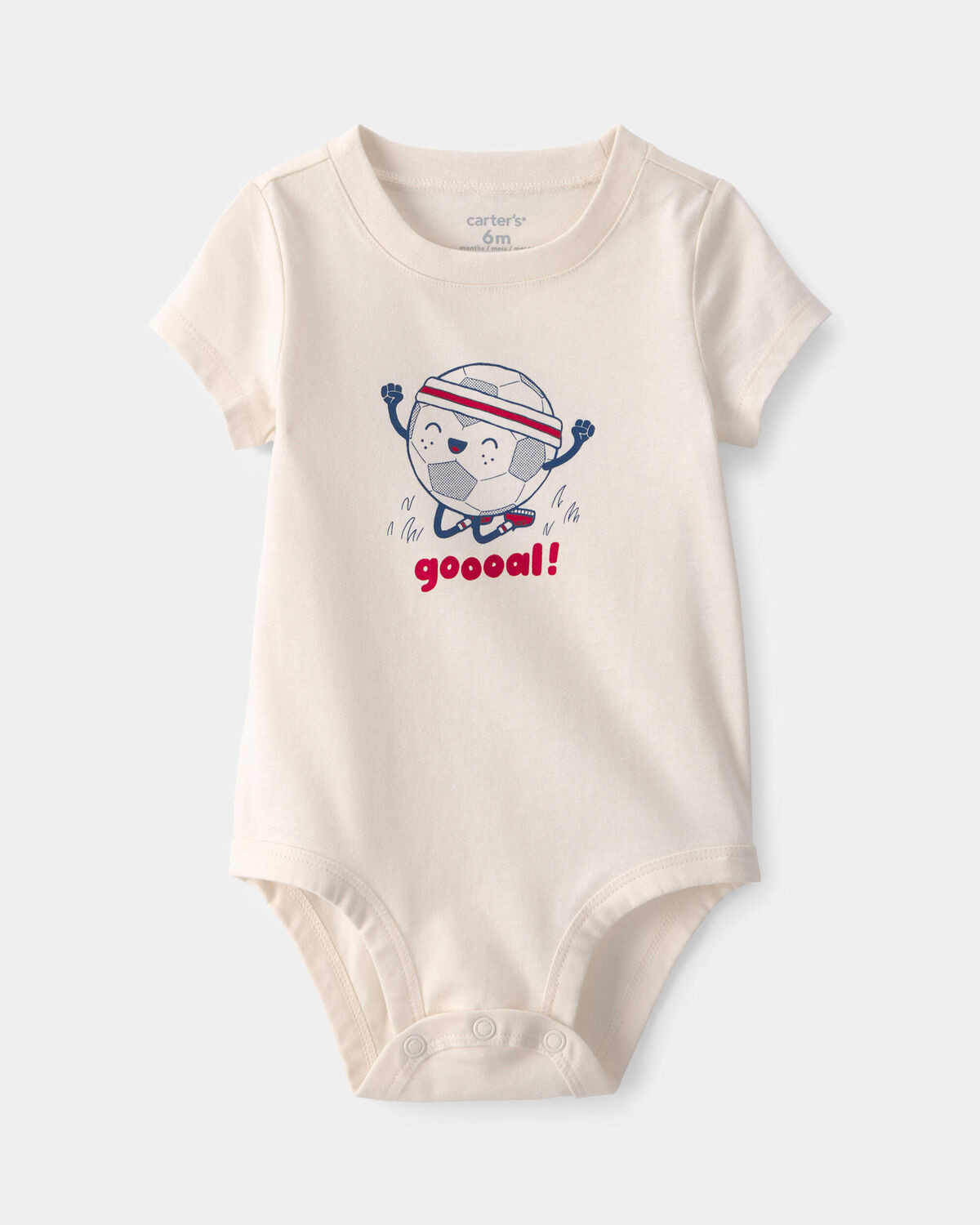 Baby Soccer Ball Graphic Bodysuit - Ivory | Carter's Inc