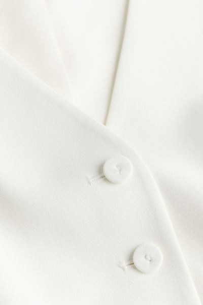 Crêpe suit waistcoat - White - Ladies | H&M GB | H&M (UK, MY, IN, SG, PH, TW, HK)