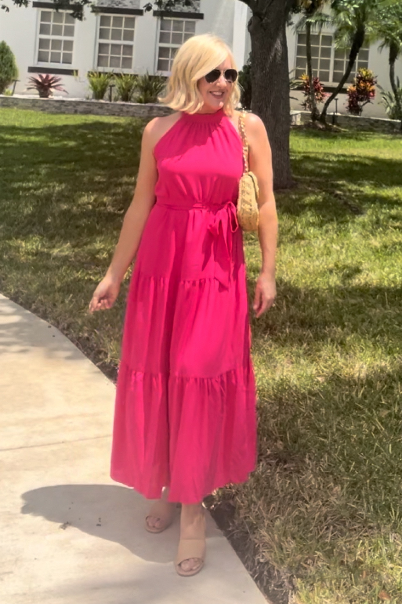 This halter dress is perfection💗
#springdress #weddingguestdress 

#LTKOver40 #LTKStyleTip #LTKParties