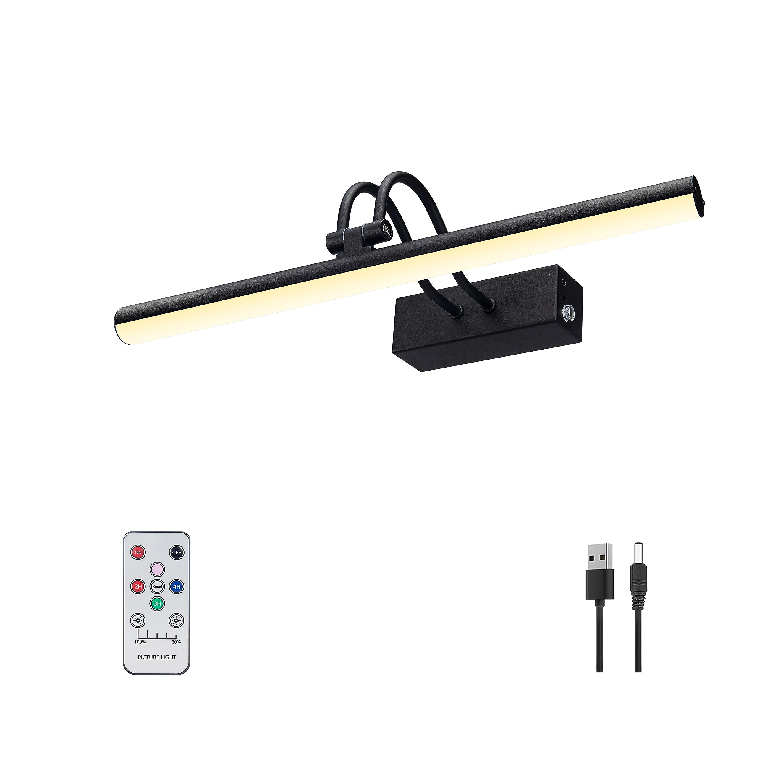 Picture Light,Wireless Art Lights for Paintings,13" Battery Wall Light,Remote Control Accent Ligh... | Amazon (US)