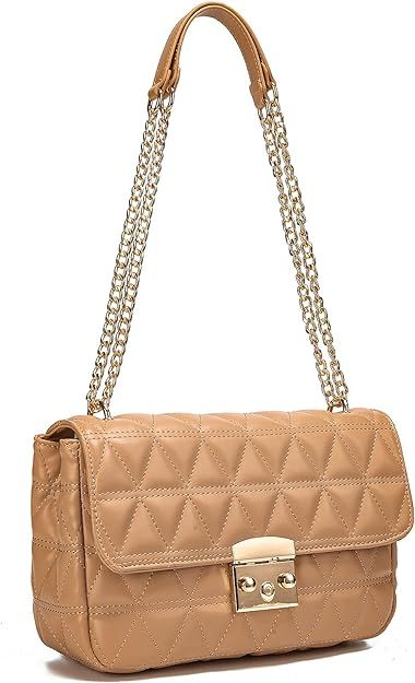 Duomier Quilted Crossbody Bag for Women Medium With Chain Quilted Purses Shoulder Handbags Bag Fa... | Amazon (US)
