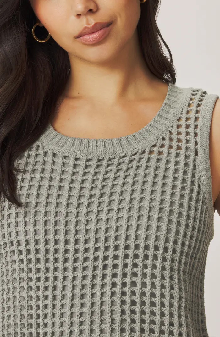 Camellia Open Knit Sleeveless Sweater | Nordstrom