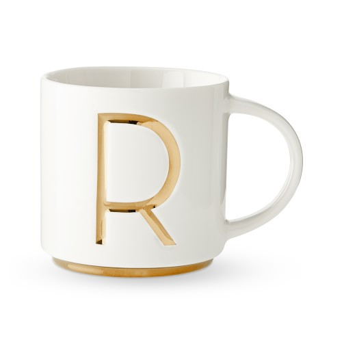 Gold Monogram Mug, R | Williams-Sonoma