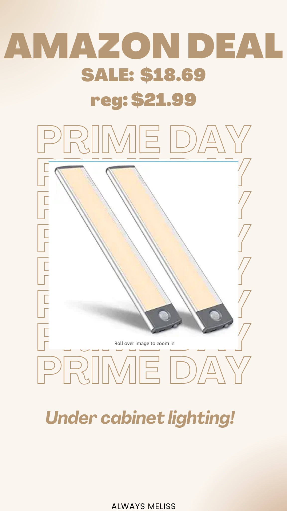 These under cabinet lights help elevate any space. Great for in the kitchen!

Amazon
Prime Day
Sale Alert

#LTKxPrimeDay #LTKSaleAlert #LTKHome