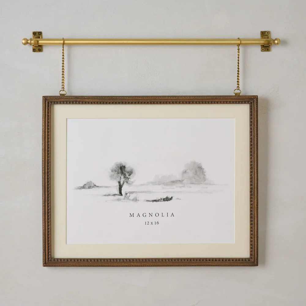Colleen Wood and Brass Rail Picture Frame | Magnolia