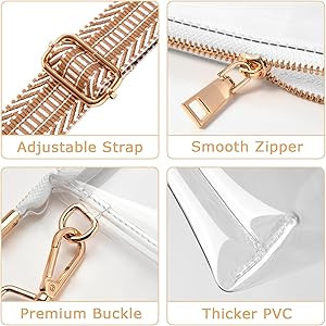 Clear Purse for Women - Stadium Approved Crossbody Bag, Small Stadium Bag for Concerts & Sports E... | Amazon (US)