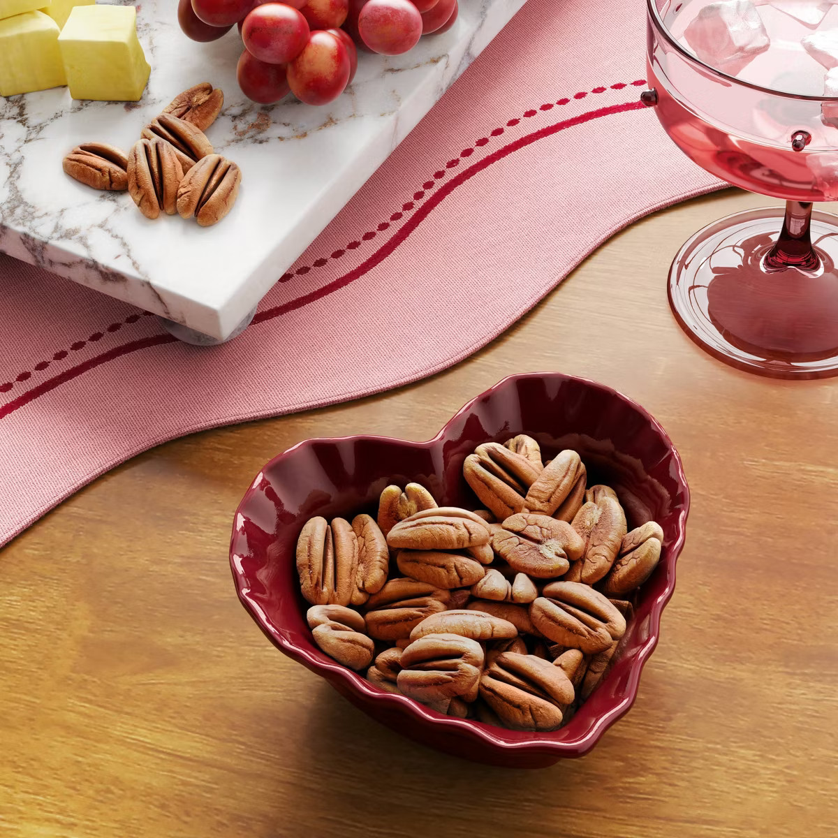 6.6 fl oz Valentine’s Day Stoneware Heart Dip Bowl Red -Threshold™ | Target