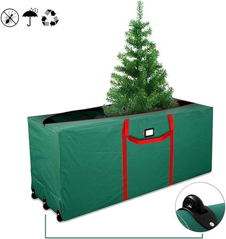IC ICLOVER Christmas Tree Storage Bag, Extra Large Waterproof Rolling Duffel Box, Fits 6-9 Feet A... | Amazon (US)