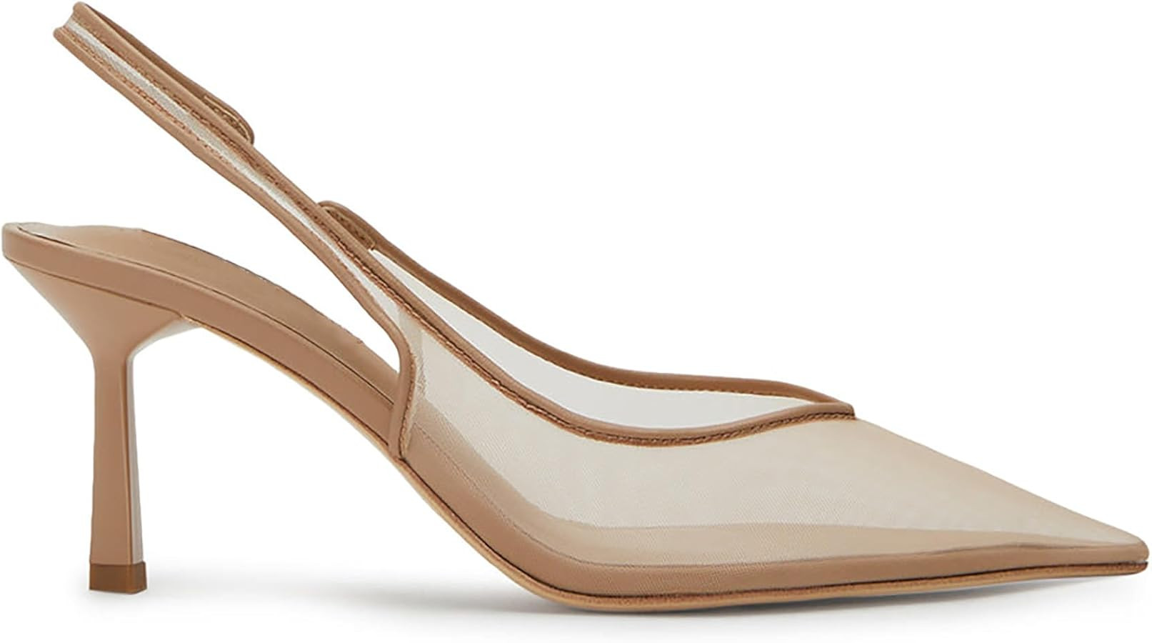 Women's Fine Mesh Slingback Kitten Heels,Pointed Toe Sling Back Heels,Casual Wedding Shoes for Wo... | Amazon (US)