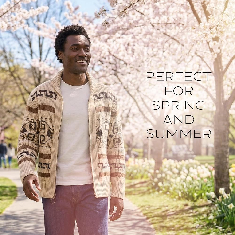 Pendleton Men's The Original Westerley Wool Cable Knit Zip Cardigan Sweater | Amazon (US)