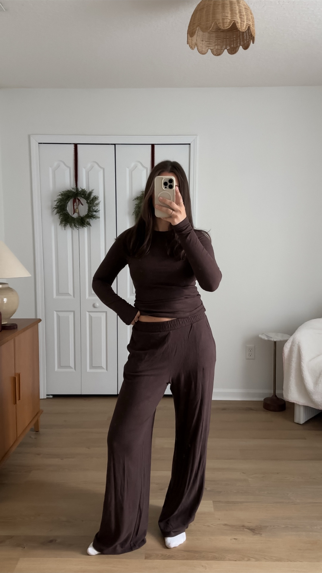 the coziest set!! I have the grey too from last year and wore it a ton all year so had to get the chocolate brown 🐻 perfect for WFH

Wearing small pants & xs top 

#LTKFindsUnder50 #LTKSeasonal #LTKSaleAlert
