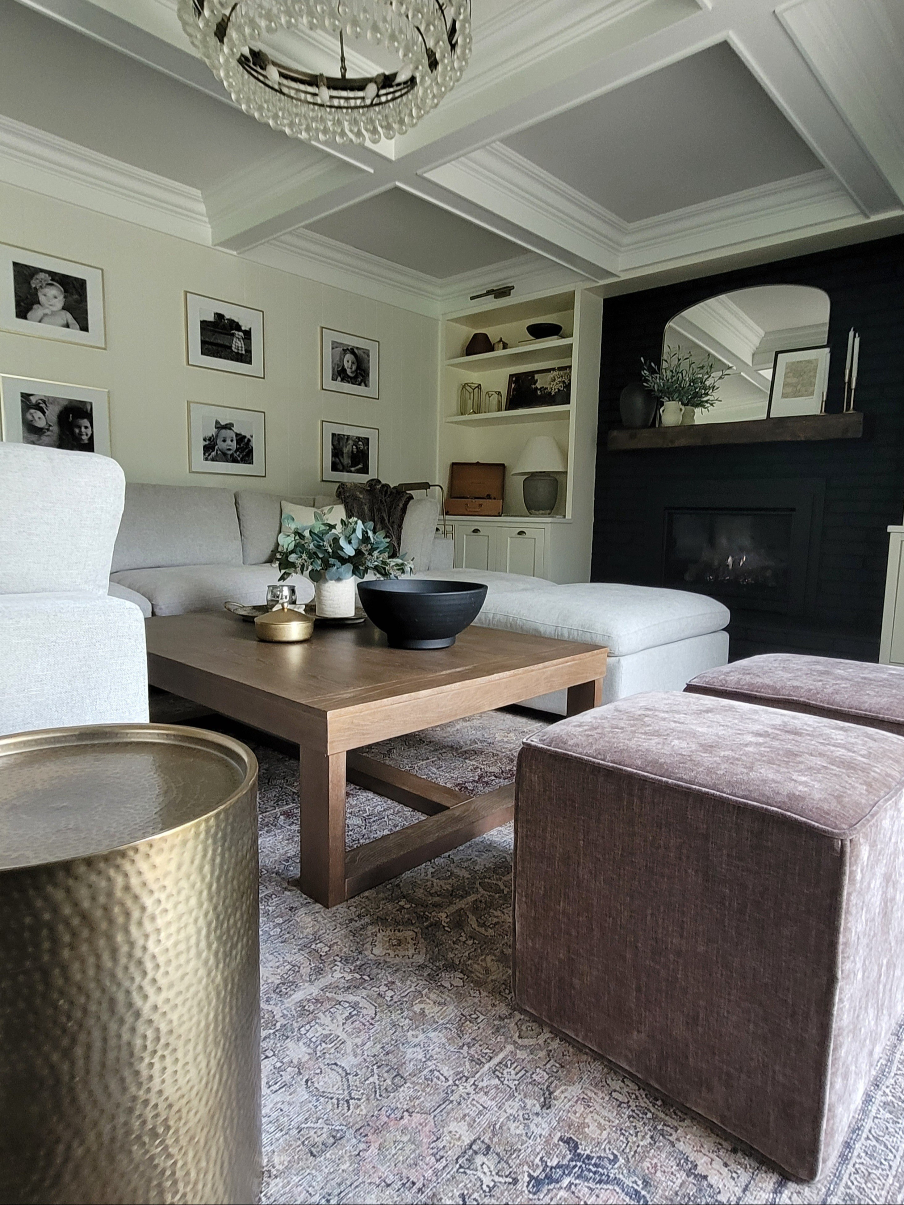 This oversized family room coffee table is only $259! I love how it pairs with our sectional sofa and cube ottomans. It's perfect for family game night and cocktails alike. Such a great designer look for less! Living room inspo, coffee table styling, vintage inspired rug,  Amazon home

#LTKHome #LTKSaleAlert