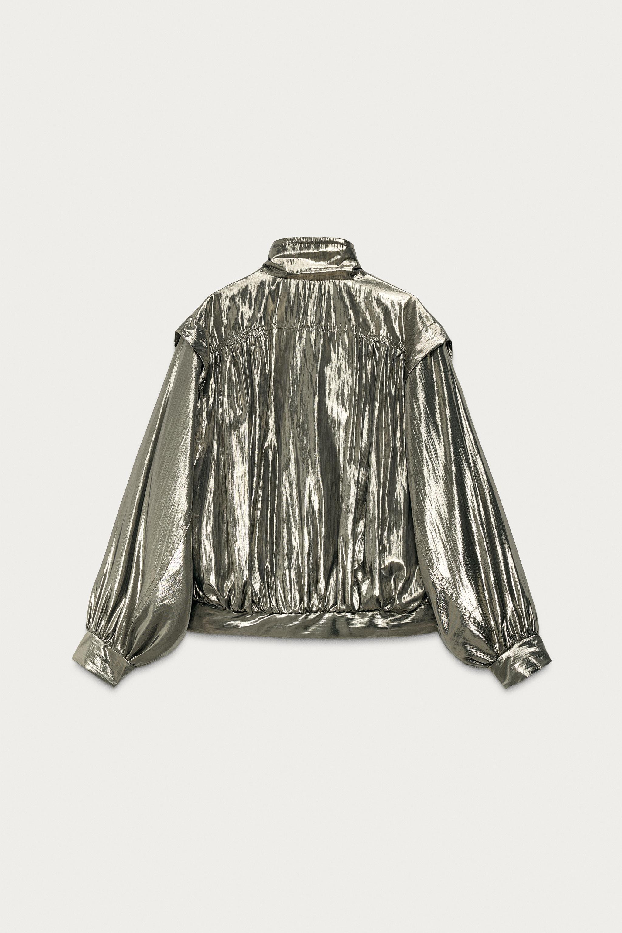 MARISA BERENSON X ZARA METALLIC JACKET | Zara UK