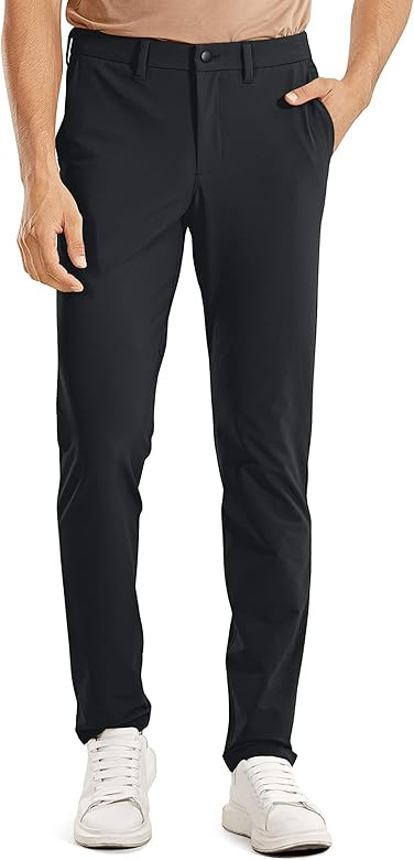 CRZ YOGA Men's Stretch Golf Pants - 31"/33"/35" Slim Fit Stretch Waterproof Outdoor Thick Golf Wo... | Amazon (US)