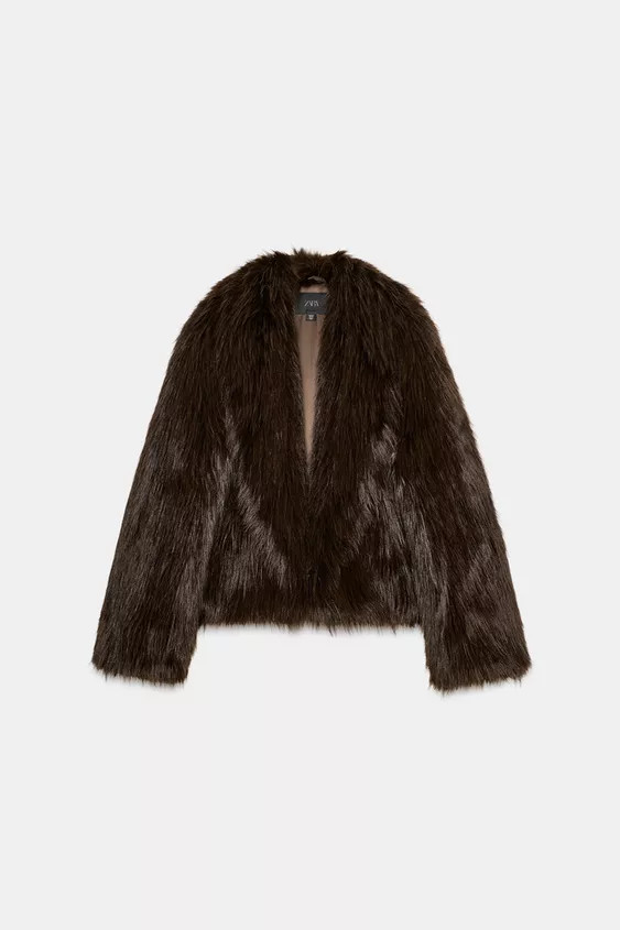 SHORT FAUX FUR COAT | Zara US