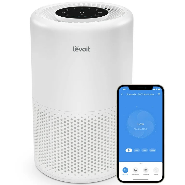 Levoit Air Purifier PlasmaPro 200S for Large Rooms (457 Sq. Ft), Allergy and Asthma, HEPA Filters... | Walmart (US)