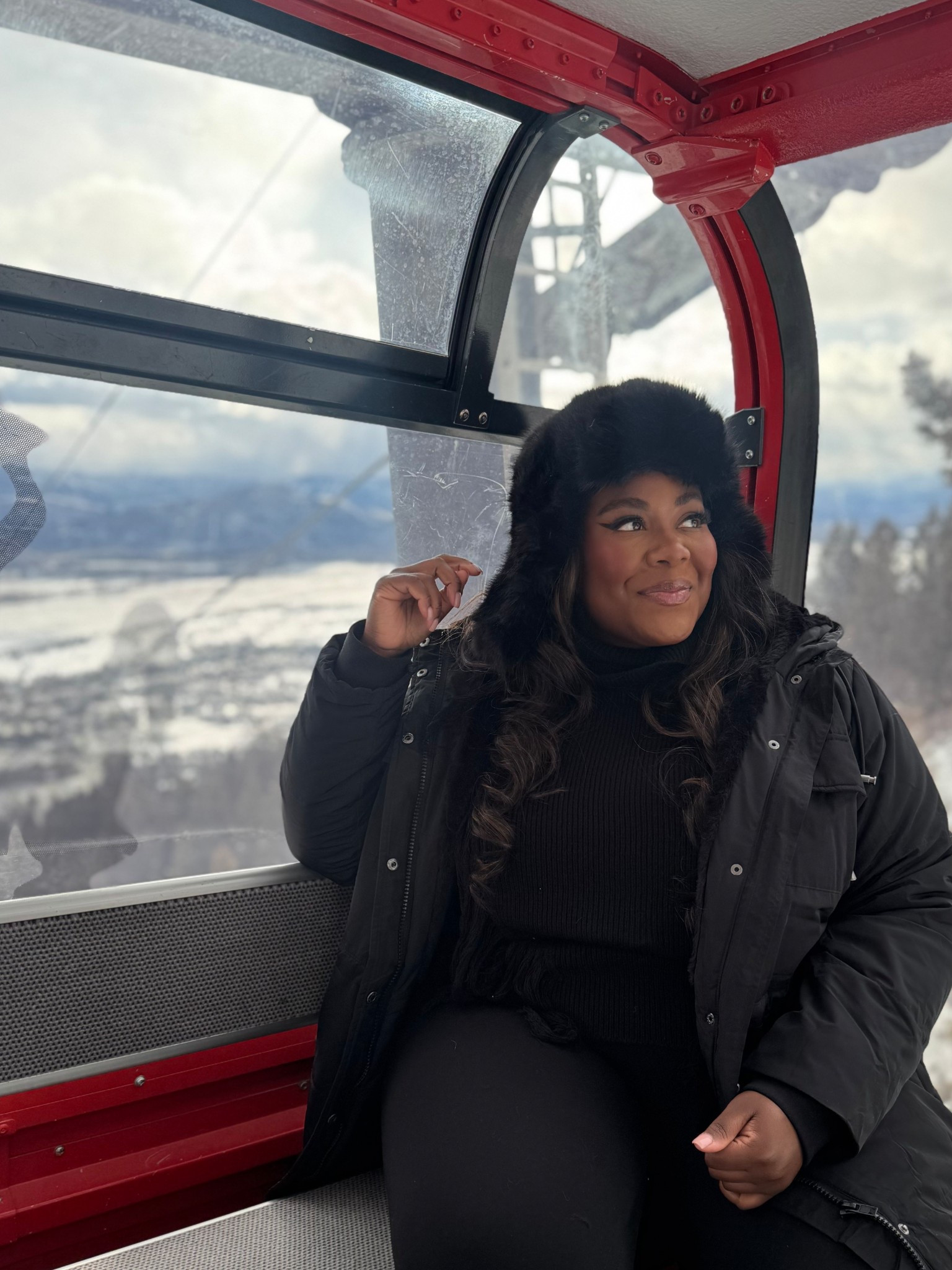 all black snow bunny outfit for a day snowmobiling in Jackson Hole 

The outfit was perfectly chic and kept me warm

Puffer 3X 
Fringe Sweater 2X 
Ponte pants 2X 

#LTKFindsUnder100 #LTKSaleAlert #LTKPlusSize