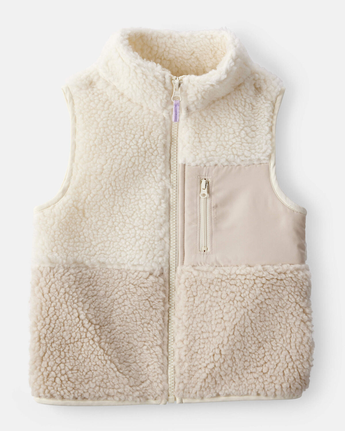 Toddler Girl Sherpa Vest - Cream | Carter's Inc