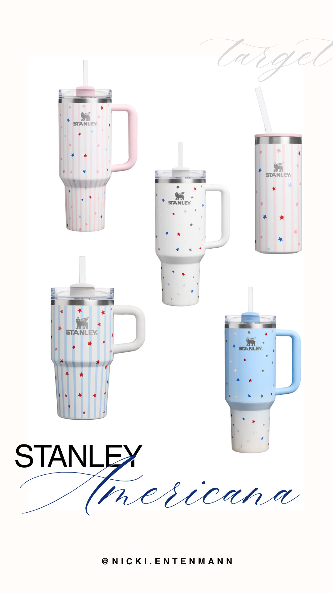 Okay Target… these might be the cutest Stanley drops yet 🇺🇸✨

The Americana collection has me fully ready for summer — pool days, baseball games, lake weekends, and 4th of July everything ❤️🤍💙

I’m obsessed with the soft stripes + star details and honestly can’t decide which one is my favorite 😍 

 #LTKSeasonal #LTKActive #LTKTravel