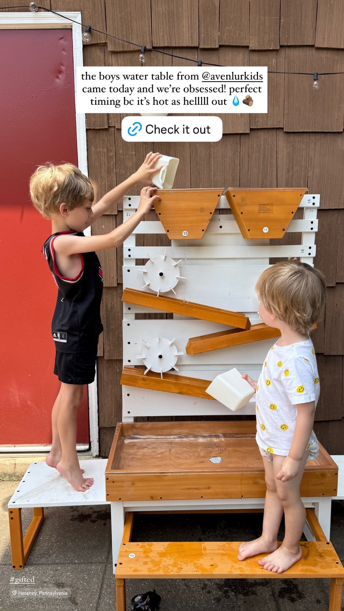 the boys water table from @avenlurkids came today and we’re obsessed! perfect timing bc it’s hot as helllll out 💧🪵 #gifted

#LTKKids #LTKSeasonal #LTKFamily