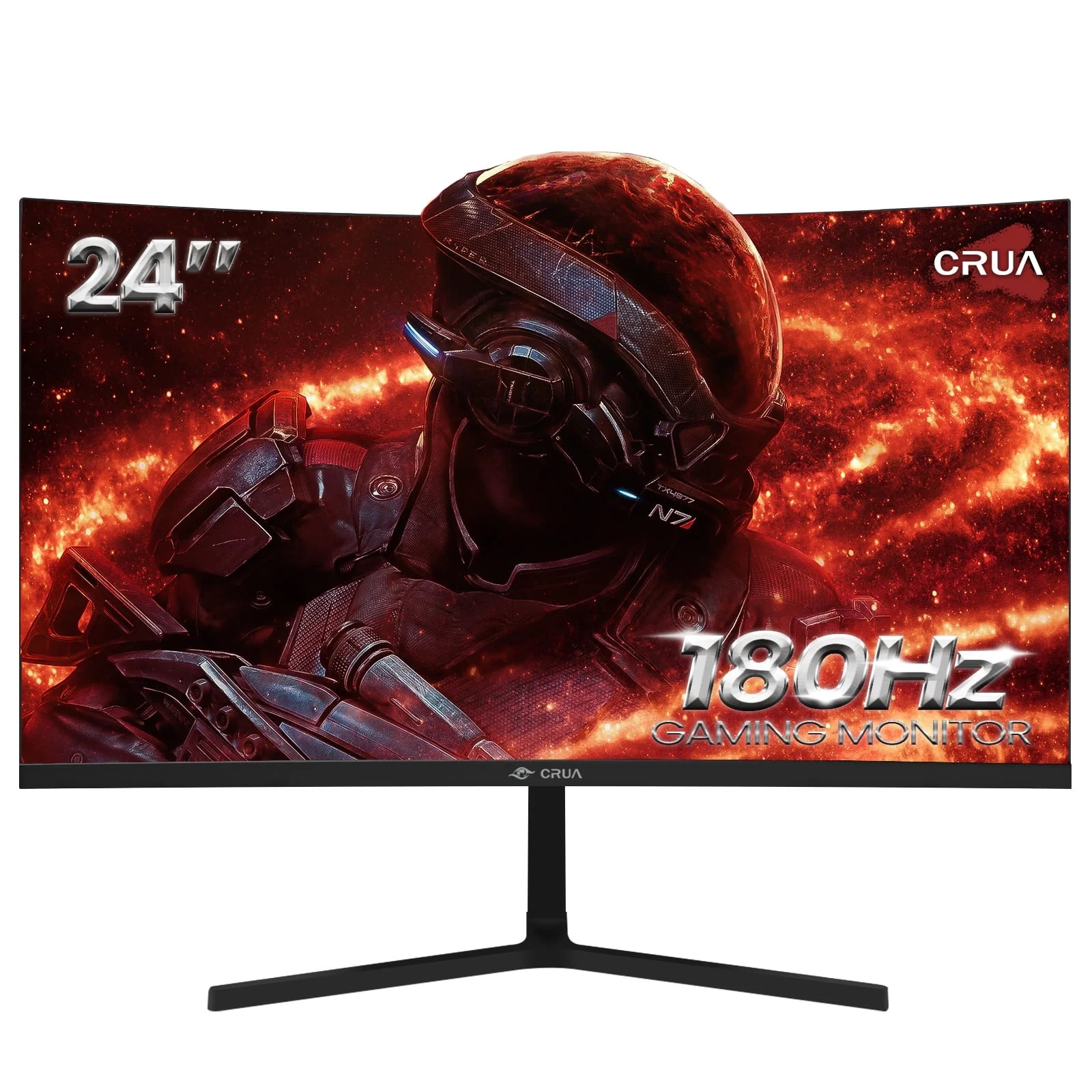 CRUA 24" 165Hz/180Hz Curved Gaming Monitor - FHD 1080P Frameless Computer Monitor, AMD FreeSync, ... | Walmart (US)