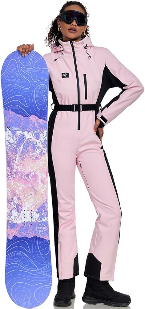 YEEFINE Women's Ski Suit One Piece Jumpsuits Snowsuits Waterproof Winter Snow Snowboarding Suits | Amazon (US)