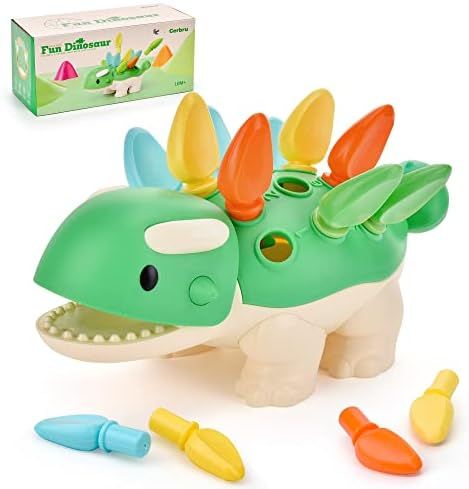 Montessori Toys for Babies 6 12 18 Months+, Dinosaur Fine Motor Skills Sensory Toys for Toddlers 1-3 | Amazon (US)