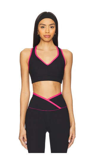 YEAR OF OURS Ribbed V Bra in Black. - size L | Revolve Clothing (Global)