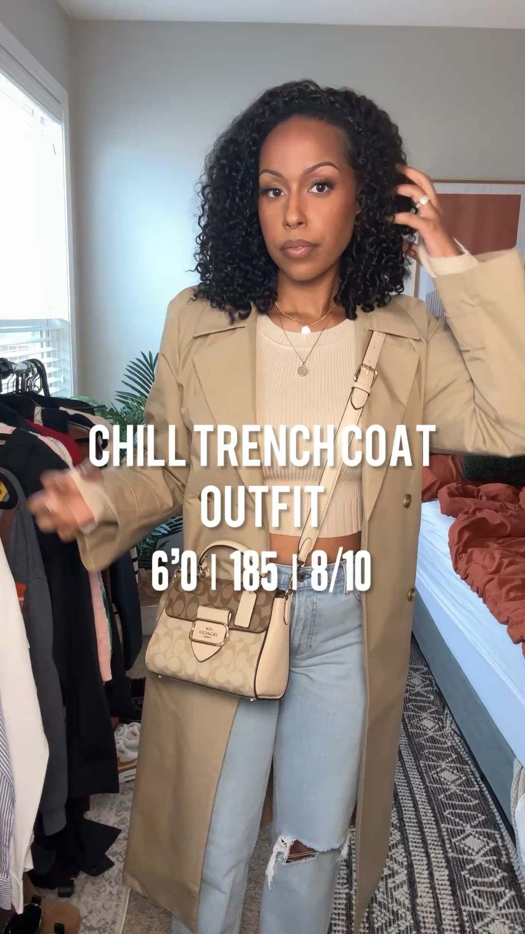 Chill Trench coat Outfit 

I wore this on Thanksgiving. Recently got these jeans from Abercrombie in 8 XLong

Hair: iseehair kinky curly half wig. I cut it quite a bit 

Trench: Gap | Large 

Top: Amazon | Medium 

Shoes: Amazon 

#LTKTall #LTKgrwm #LTKootd