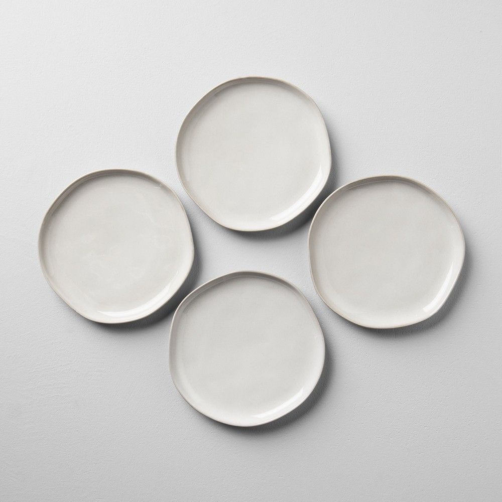 Stoneware Salad Plate Set of 4 - Cream (Ivory) - Hearth & Hand with Magnolia | Target