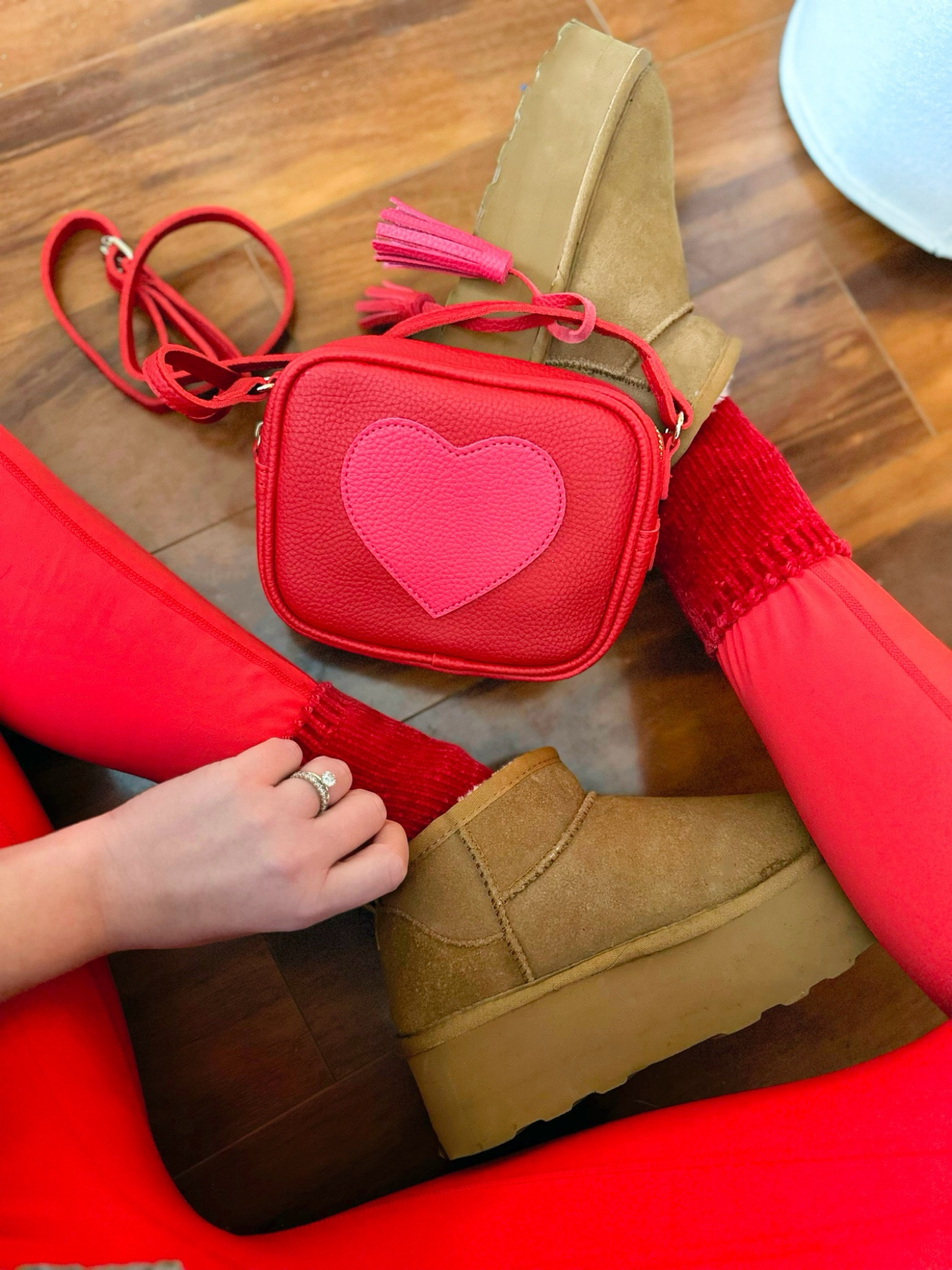 Amazon platform boot and heart crossbody! ♥️ #valentines 

#LTKfindsunder50 #LTKstyletip #LTKMostLoved