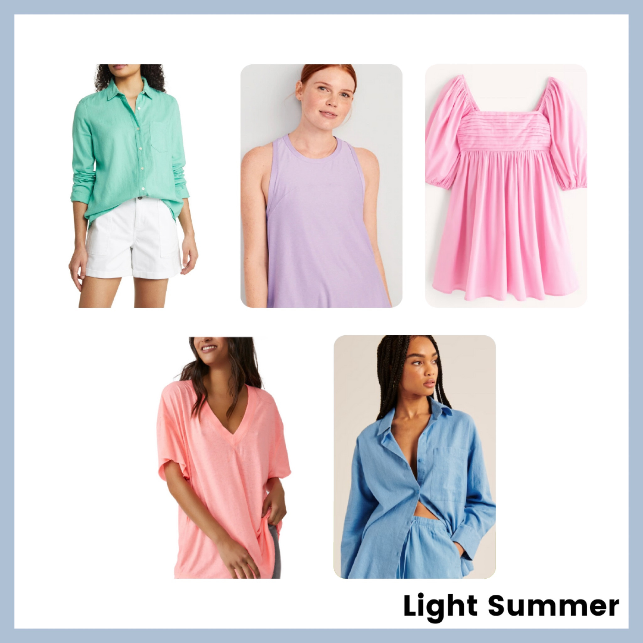 #lightsummerstyle #coloranalysis #lightsummer #summer

#LTKunder100 #LTKSeasonal #LTKunder50