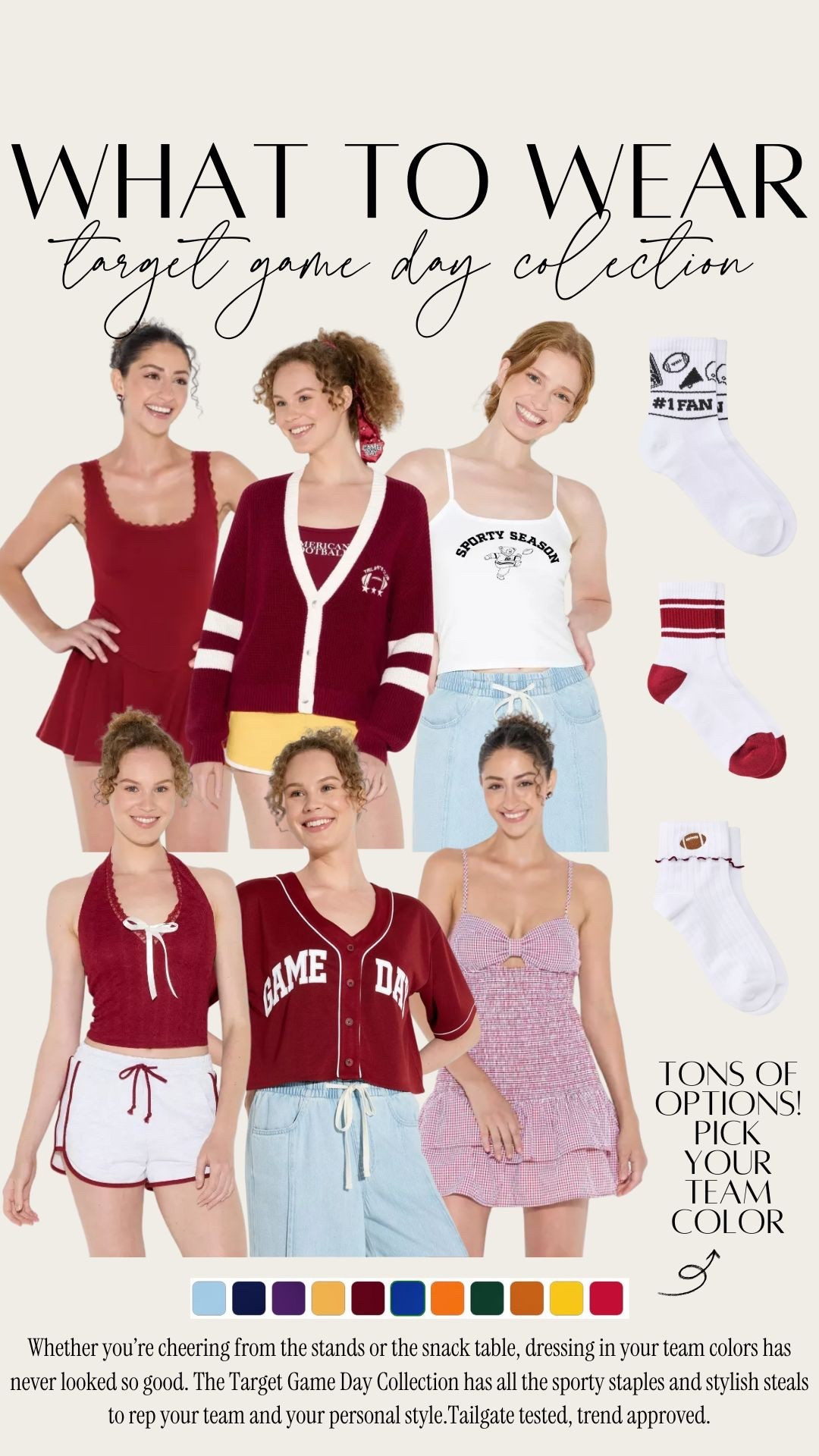 Target Game Day Collegiate New Arrivals! Affordable fashion for football season, back to school, and campus style. Maroon and white for the Aggies & Texas A&M, but comes in sooo many colors. 

#LTKFindsUnder50 #LTKU #LTKActive