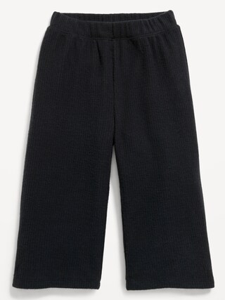 Ribbed Wide-Leg Cropped Pants for Toddler Girls | Old Navy (CA)