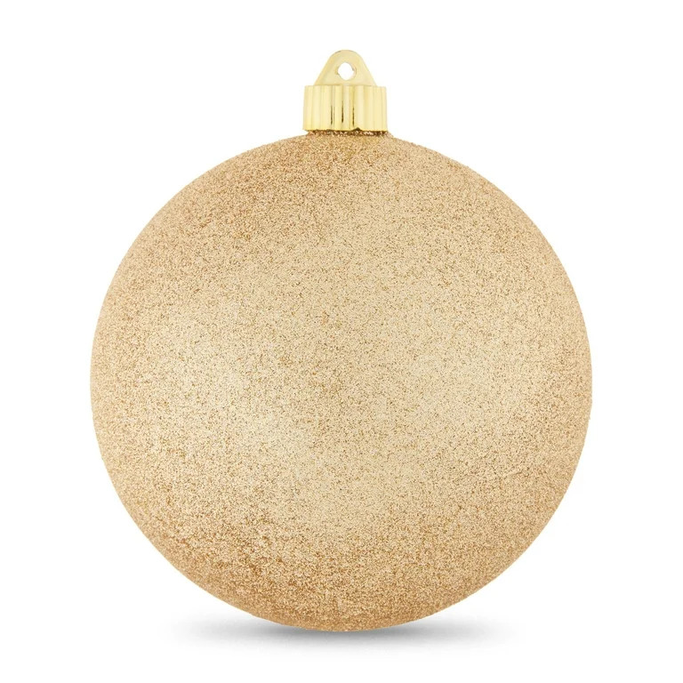 Gold Glitter Round 6" Shatterproof Christmas Ornament by Holiday Time - Walmart.com | Walmart (US)