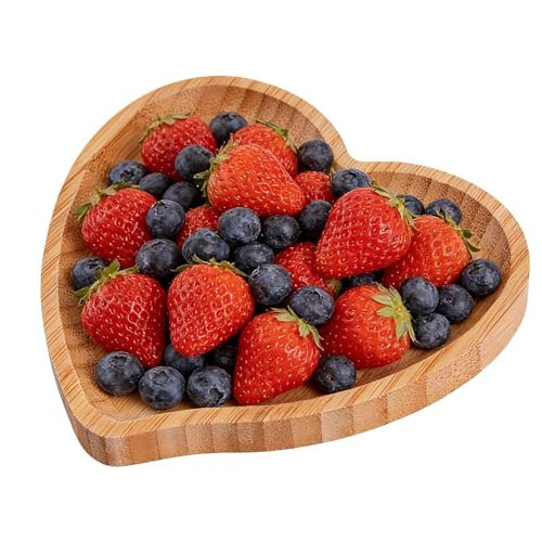Valentines Day Serving Tray,Heart Shaped Wooden Cheese Board Salad Plate,10.6inch Decorative Mini Charcuterie Board Reusable Dinner Plate for Snack Candy Food Fruit Decor,Platter Valentines Gifts | Amazon (US)