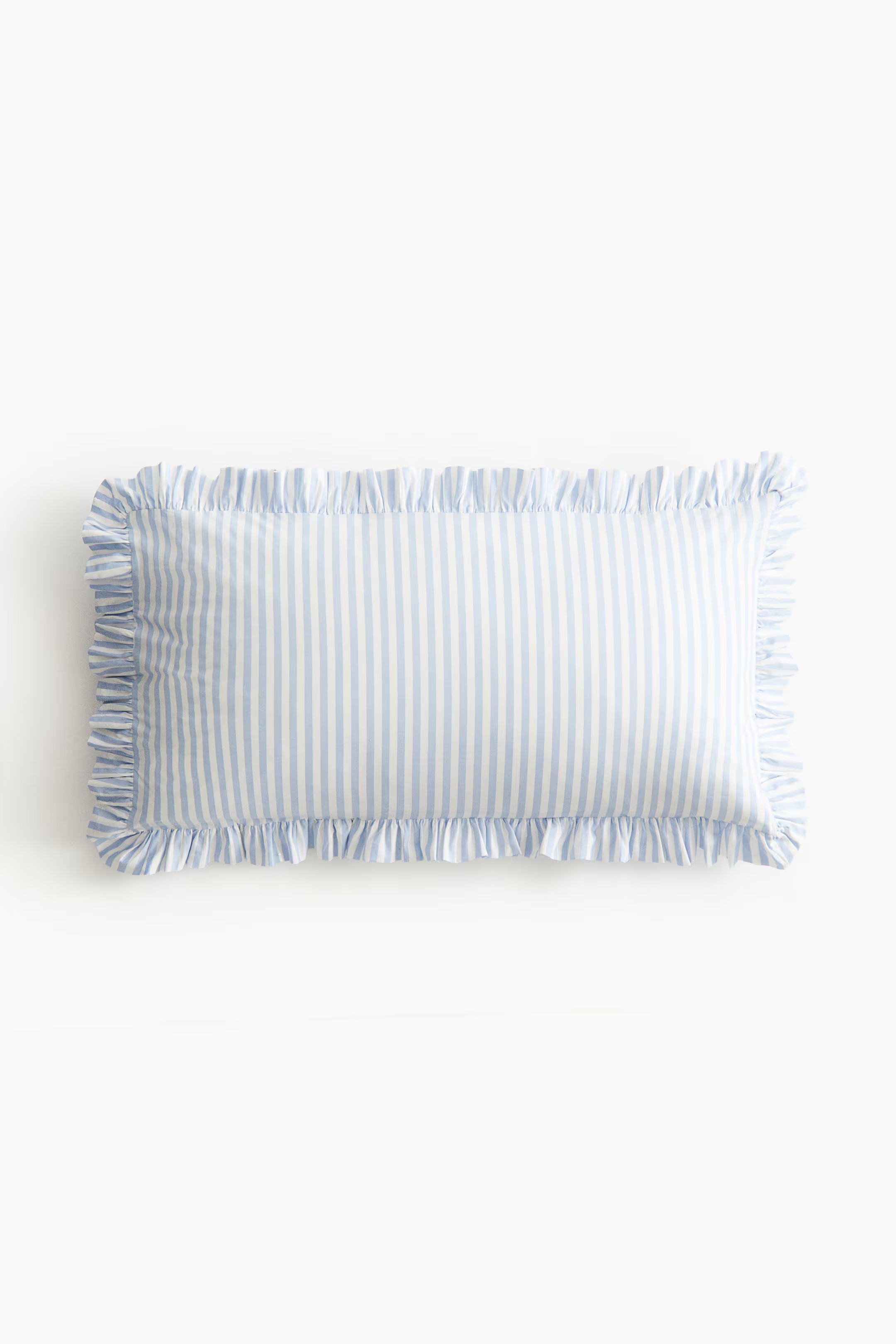 Ruffle-Trimmed Cotton Pillowcase | H&M (US + CA)