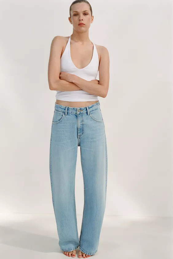 TRF CURVE HIGH-WAIST JEANS | Zara UK